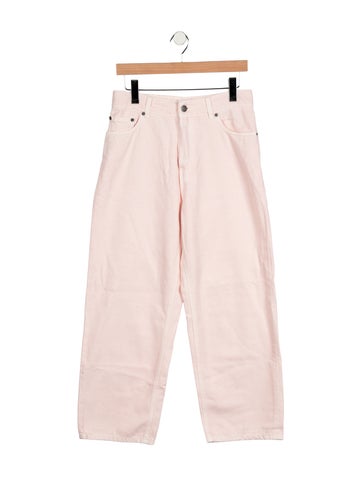 Pre-owned Haikure High-rise Wide Leg Jeans In Pink