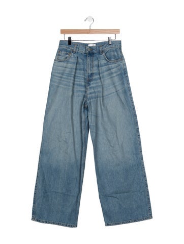 Pre-owned Haikure High-rise Wide Leg Jeans In Blue