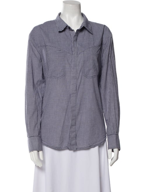 Heidi Merrick Plaid Print Long Sleeve Button-Up Top