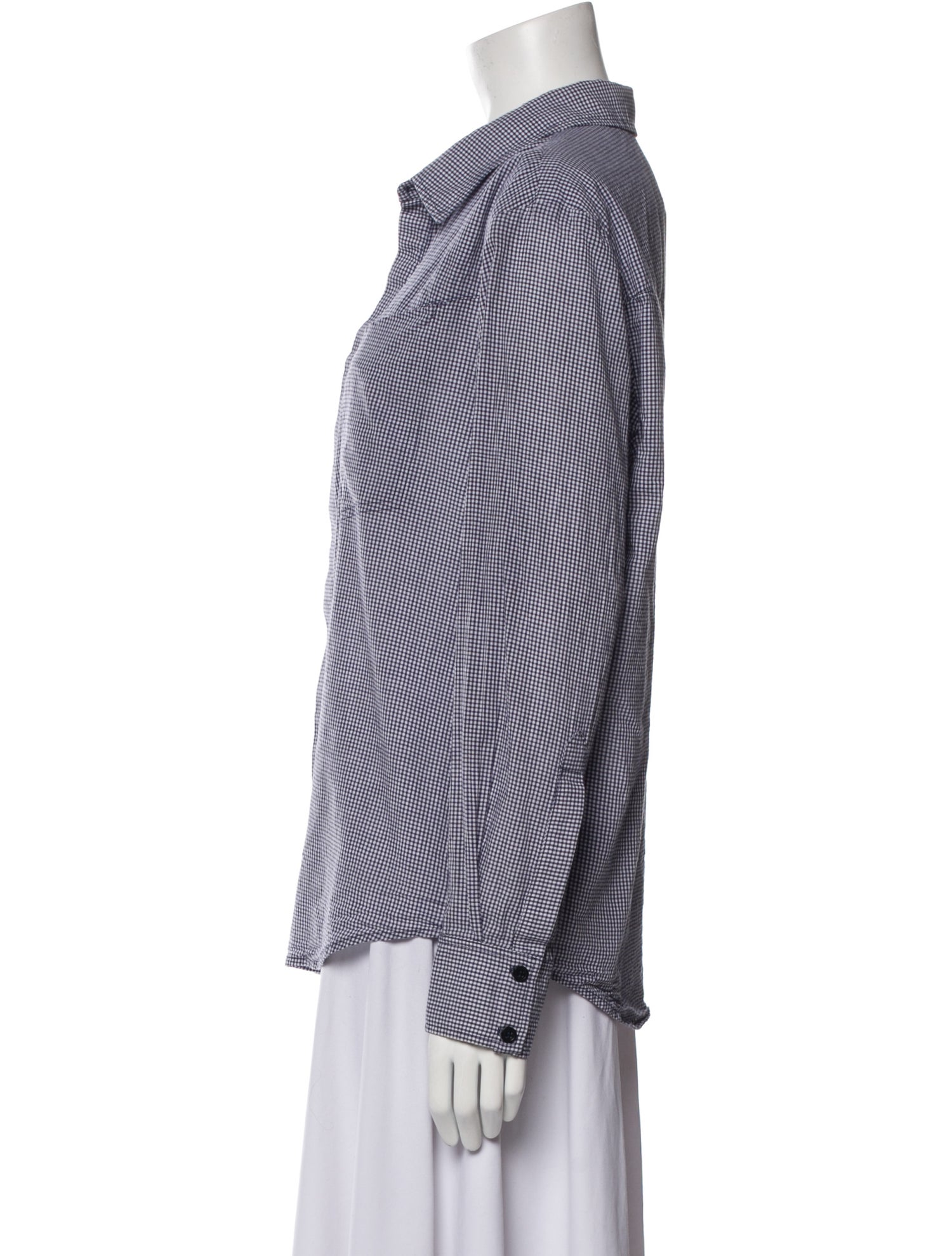 Heidi Merrick Plaid Print Long Sleeve Button-Up Top