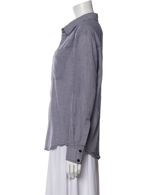 Heidi Merrick Plaid Print Long Sleeve Button-Up Top