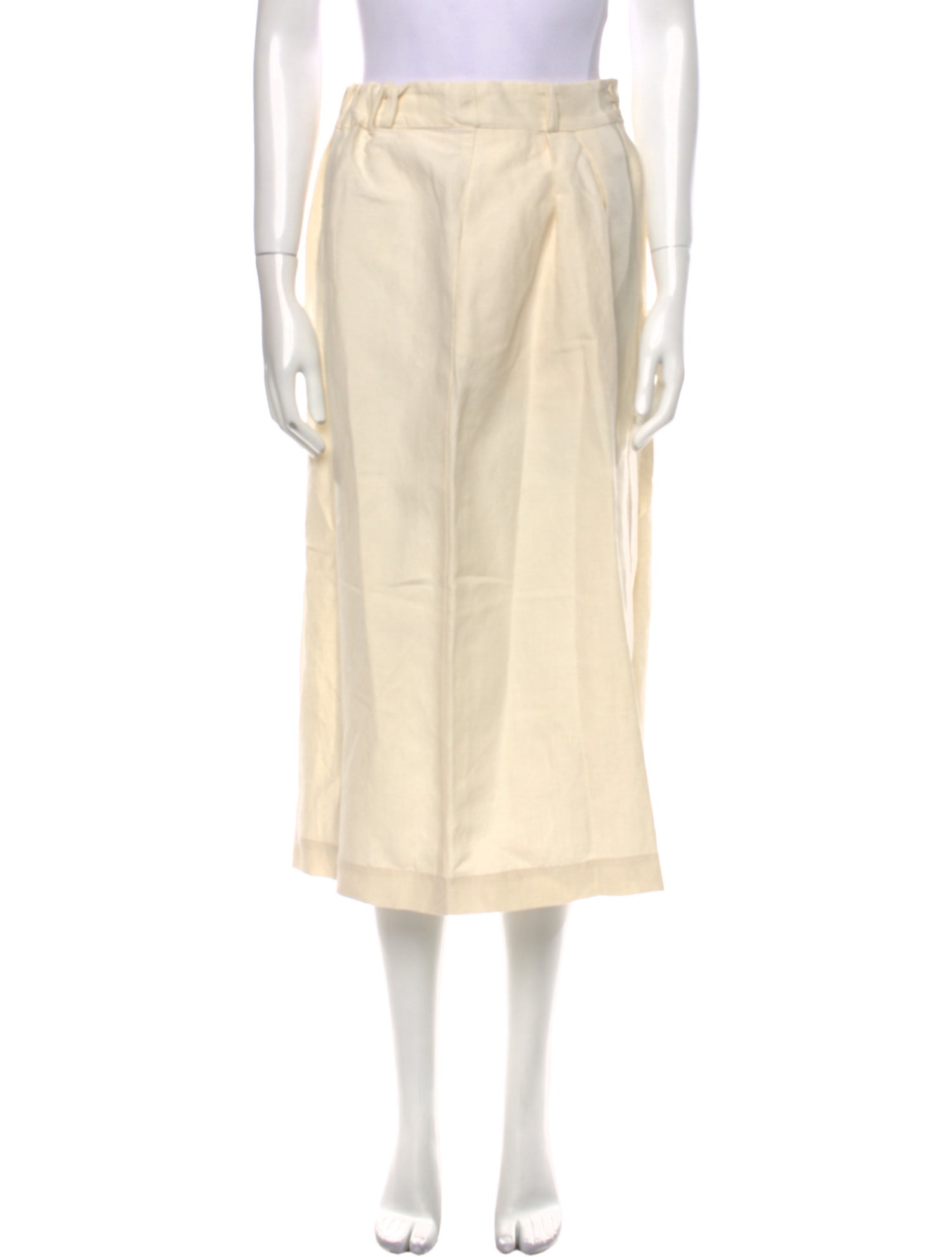 Heidi Merrick Pleated Accents Midi Length Skirt