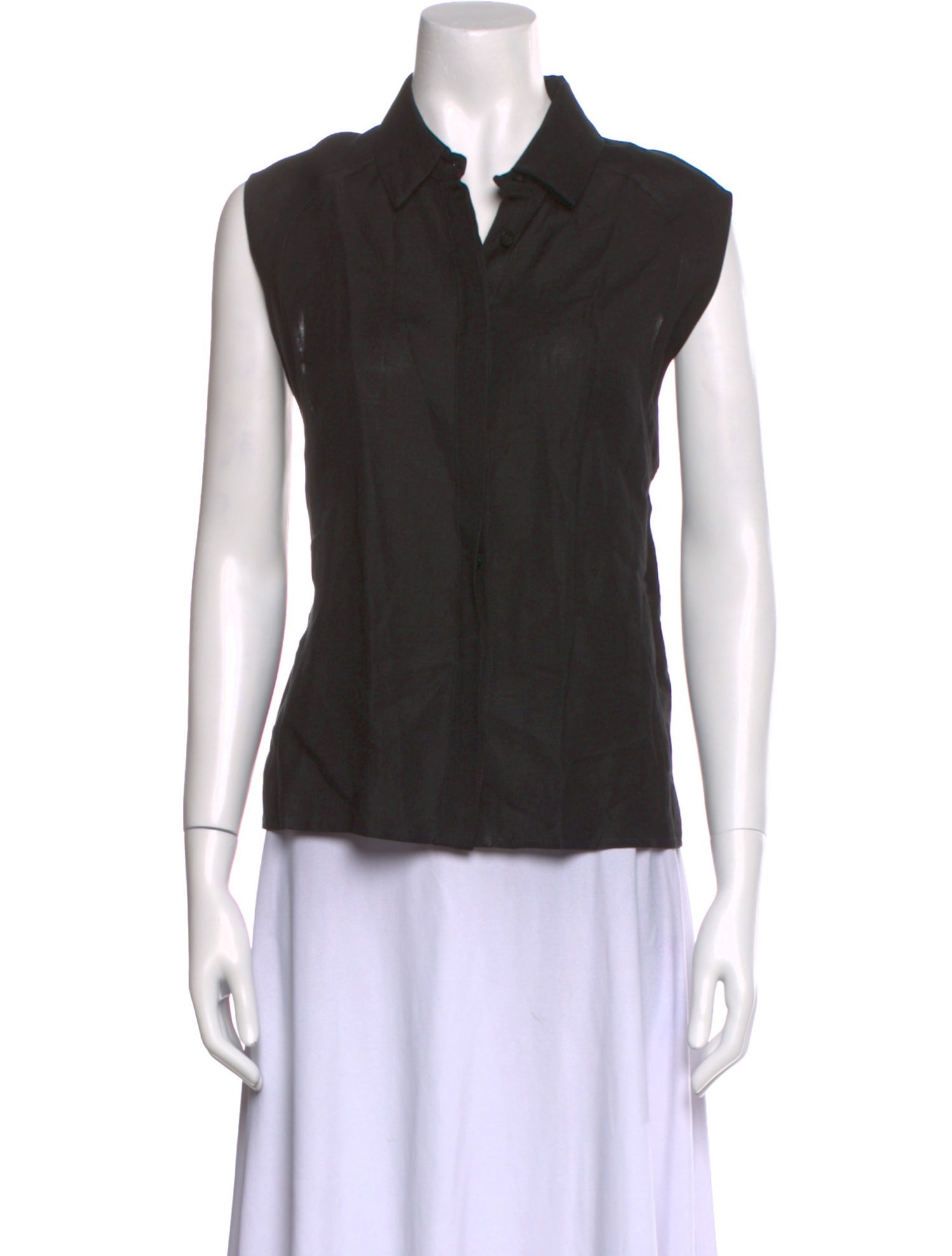 Heidi Merrick Sleeveless Button-Up Top