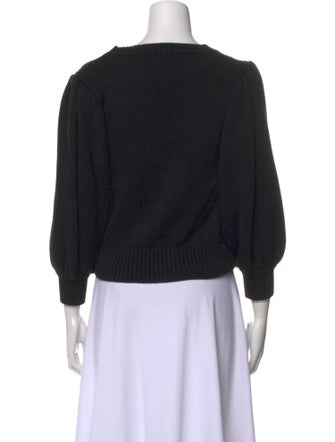 Heidi Merrick Bateau Neckline Three-Quarter Sleeve Sweatshirt