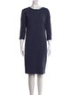 Heidi Merrick Bateau Neckline Knee-Length Dress