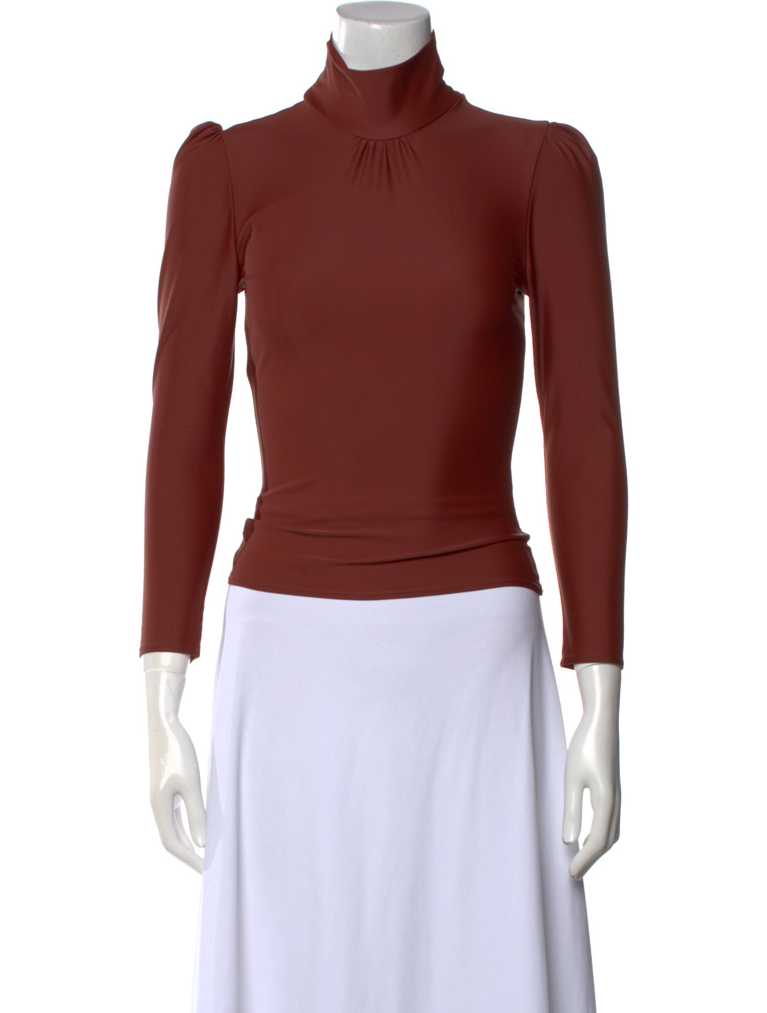 Heidi Merrick Mock Neck Three-Quarter Sleeve Crop Top w/ Tags