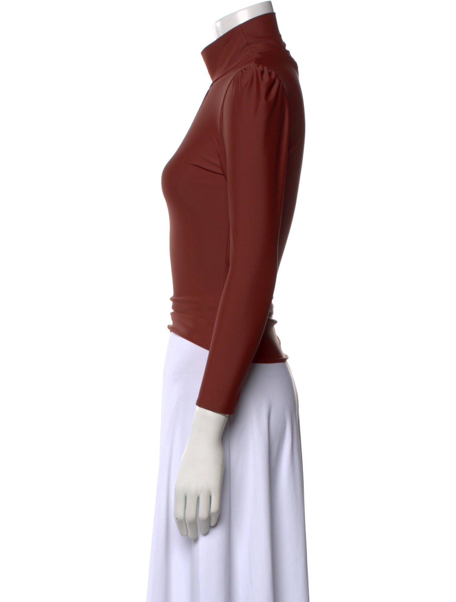 Heidi Merrick Mock Neck Three-Quarter Sleeve Crop Top w/ Tags
