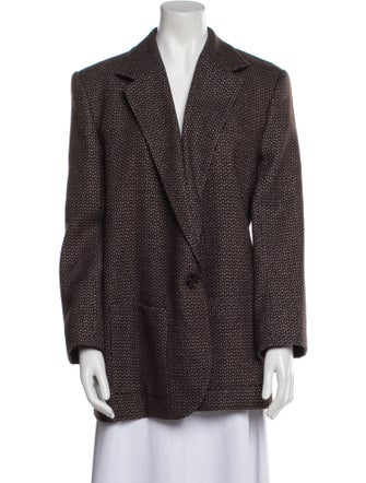 Heidi Merrick Virgin Wool Tweed Pattern Coat