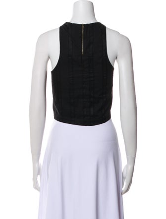 Heidi Merrick Crew Neck Sleeveless Crop Top