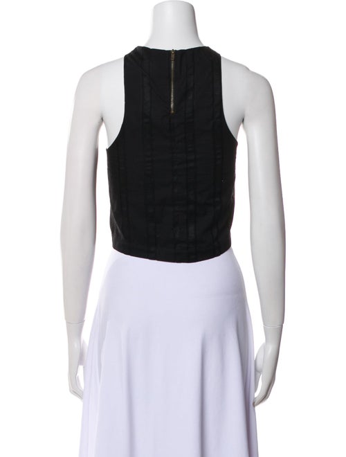 Heidi Merrick Crew Neck Sleeveless Crop Top