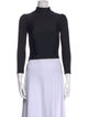 Heidi Merrick Turtleneck Three-Quarter Sleeve Crop Top