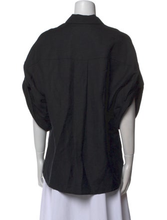 Heidi Merrick Three-Quarter Sleeve Button-Up Top