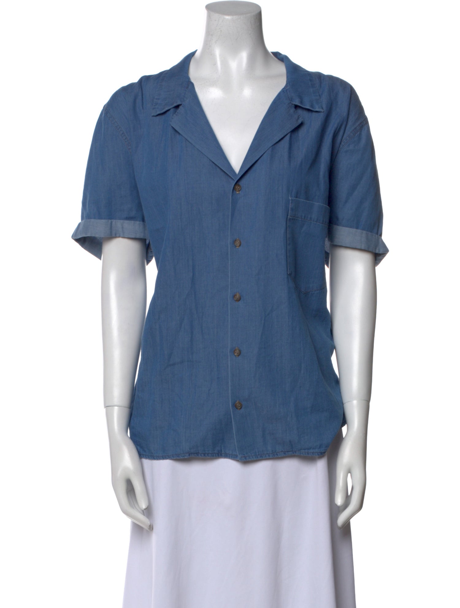 Heidi Merrick Short Sleeve Button-Up Top