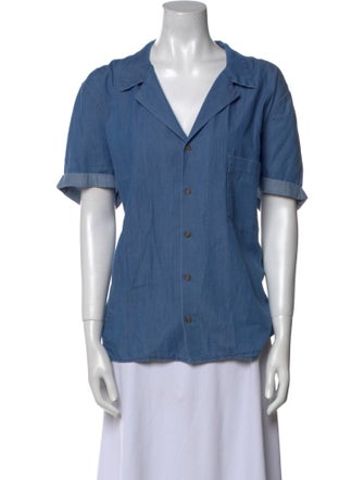 Heidi Merrick Short Sleeve Button-Up Top