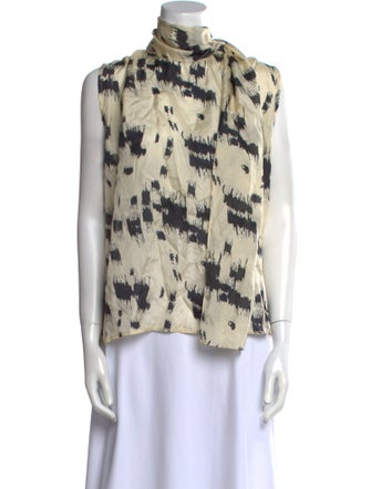 Heidi Merrick Printed Turtleneck Blouse