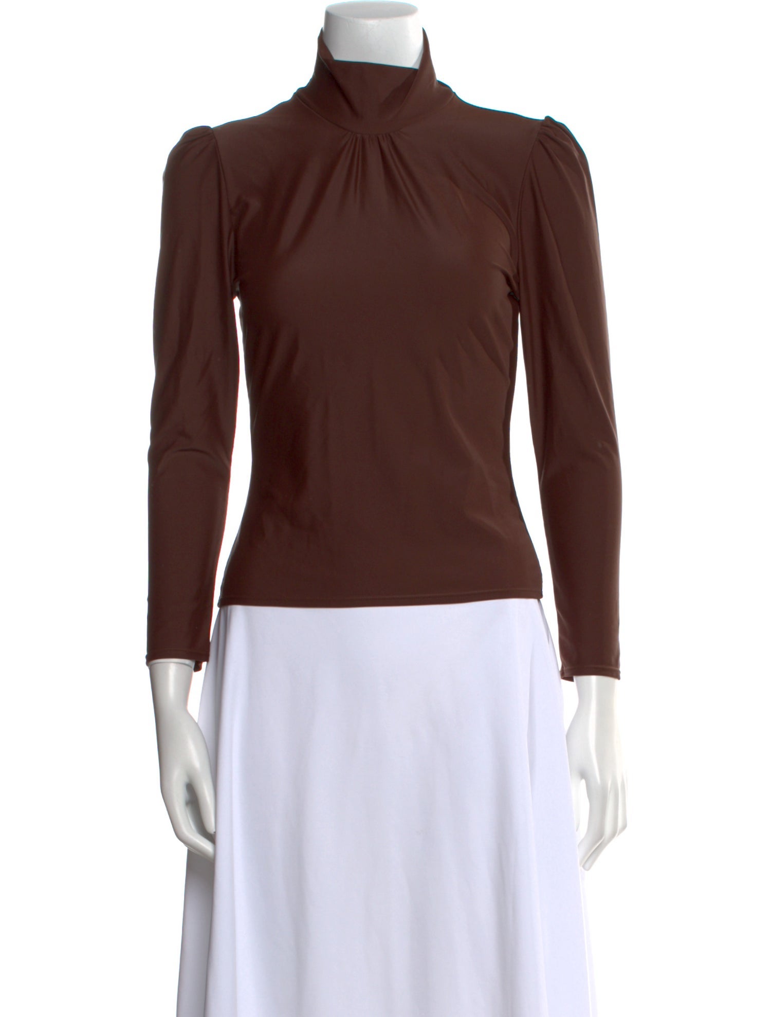 Heidi Merrick Mock Neck Three-Quarter Sleeve Top