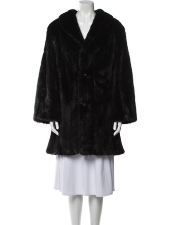 Henig Furs Mink Printed Fur Coat