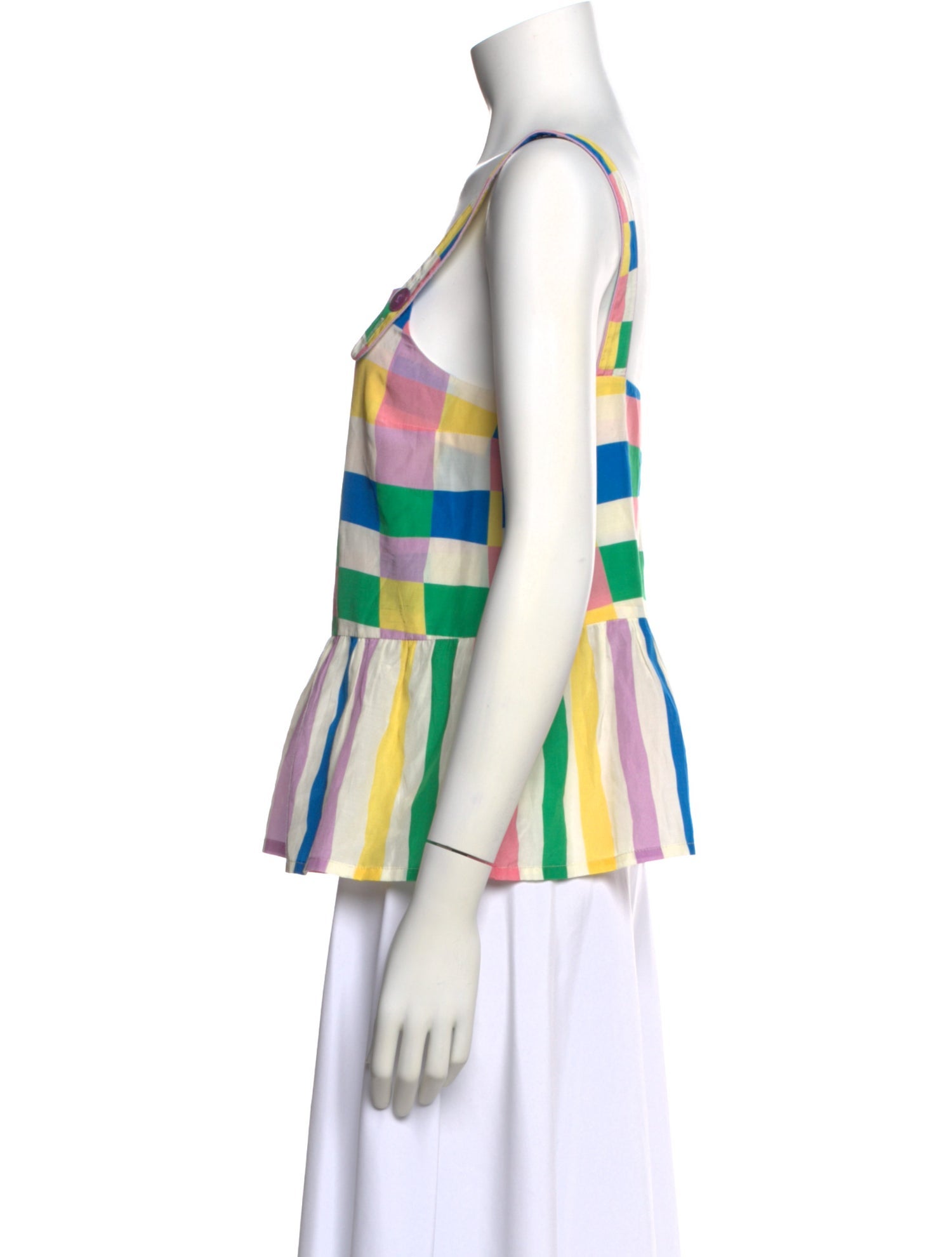 Helmstedt Striped Square Neckline Top