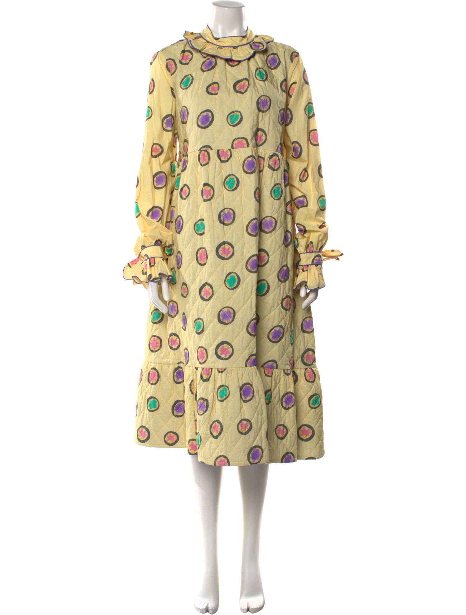 Helmstedt Polka Dot Print Midi Length Dress