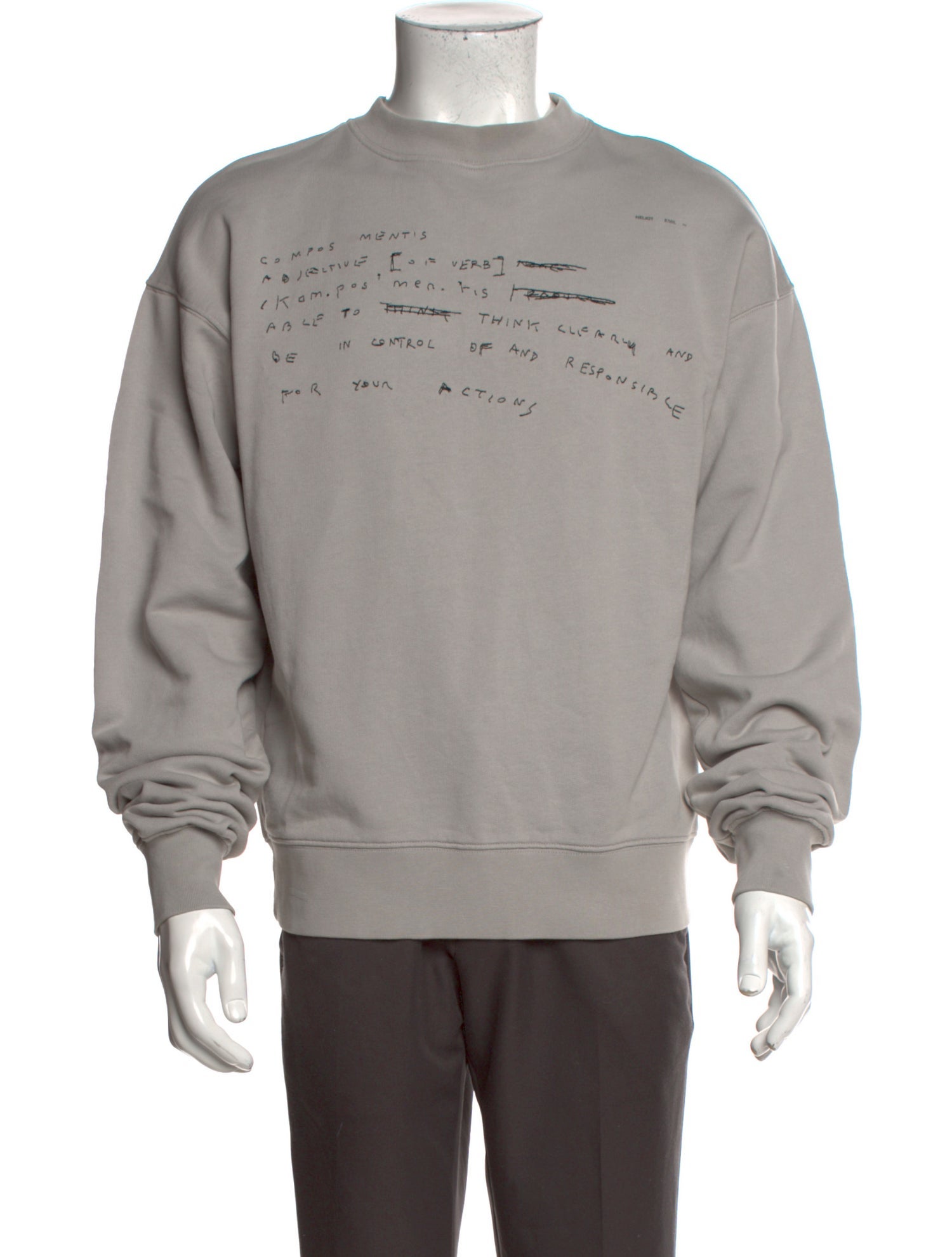 Heliot Emil Graphic Print Crew Neck Sweatshirt