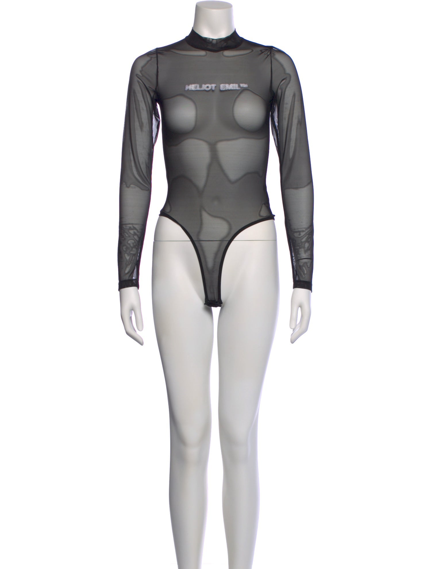 Heliot Emil Graphic Print Mock Neck Bodysuit