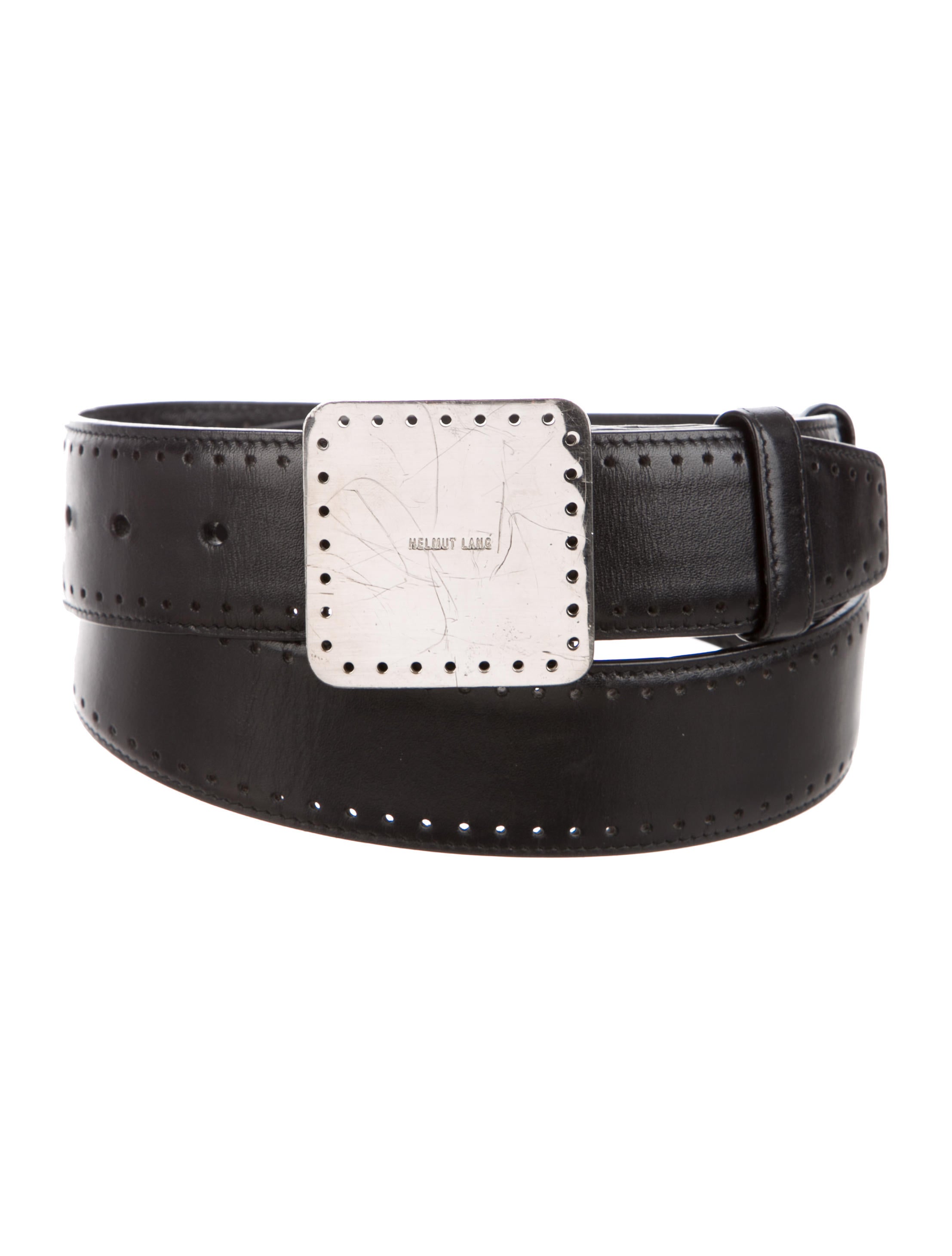Helmut Lang Leather Buckle Belt - Black Belts, Accessories  display picture 1