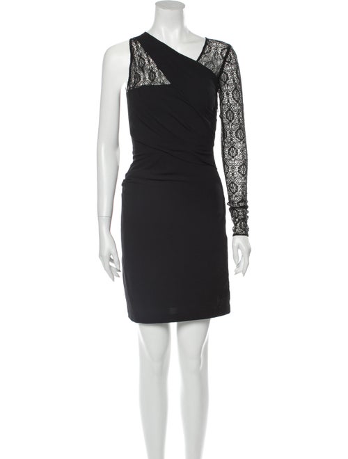 Helmut Lang Asymmetrical Mini Dress Black