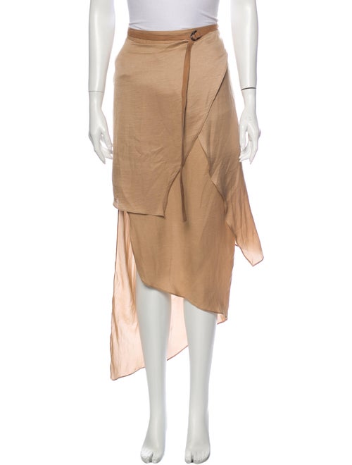 Helmut Lang Long Skirt Brown