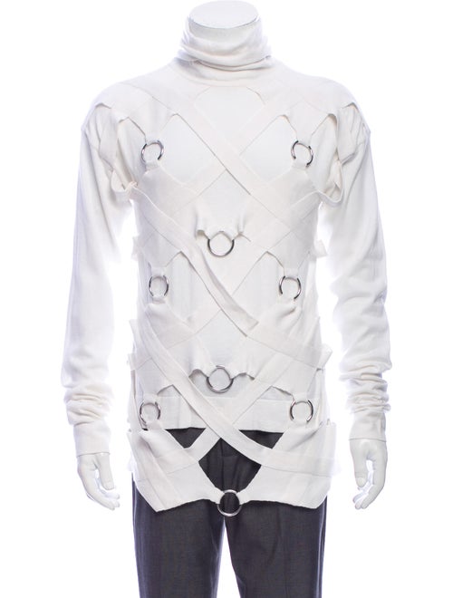 Helmut Lang Turtleneck Long Sleeve Pullover White