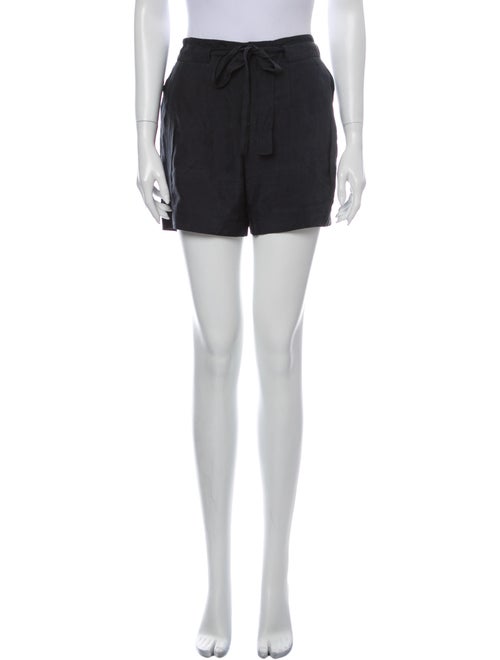 Helmut Lang Silk Mini Shorts Blue