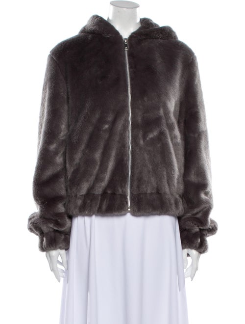 Helmut Lang Faux Fur Jacket Grey