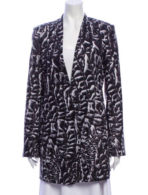 Helmut Lang Linen Printed Coat Grey
