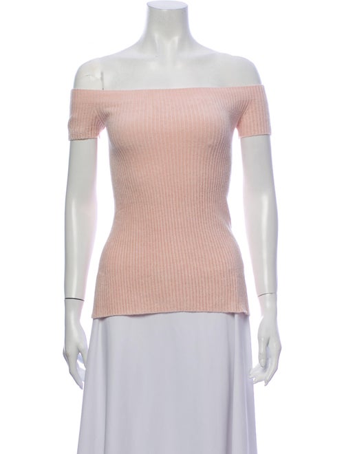 Helmut Lang Off-The-Shoulder Sweater Pink