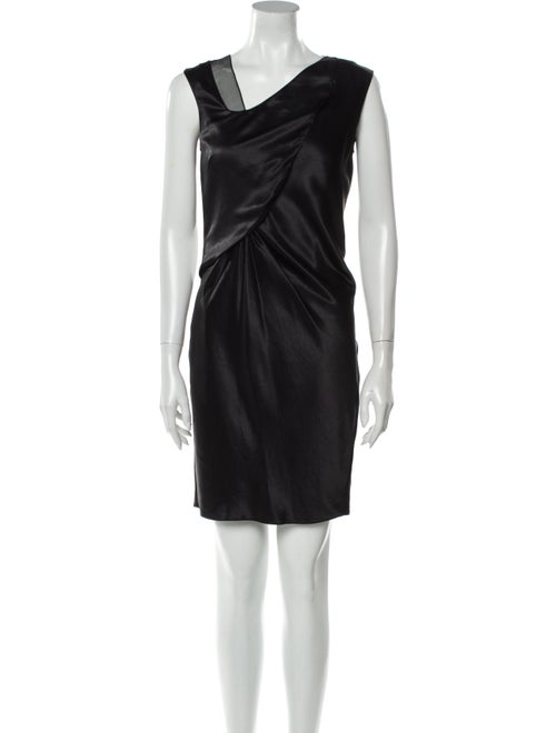 Helmut Lang Asymmetrical Mini Dress Blue