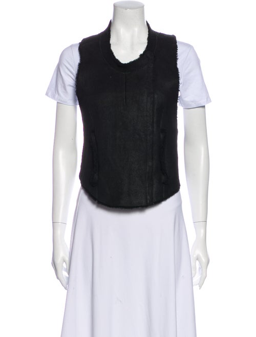 Helmut Lang Leather Vest Black