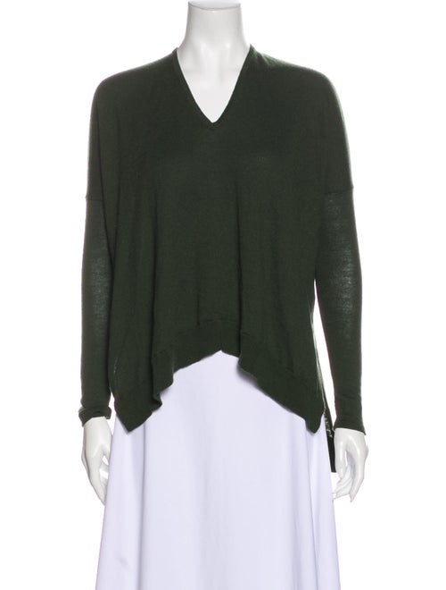 Helmut Lang V-Neck Sweater Green