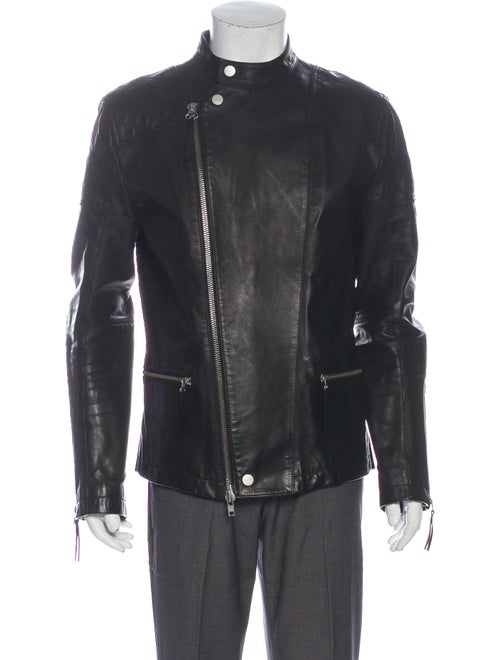 Helmut Lang Leather Moto Jacket Black