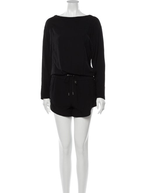 Helmut Lang Bateau Neckline Romper Black
