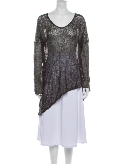 Helmut Lang Alpaca Scoop Neck Sweater Grey