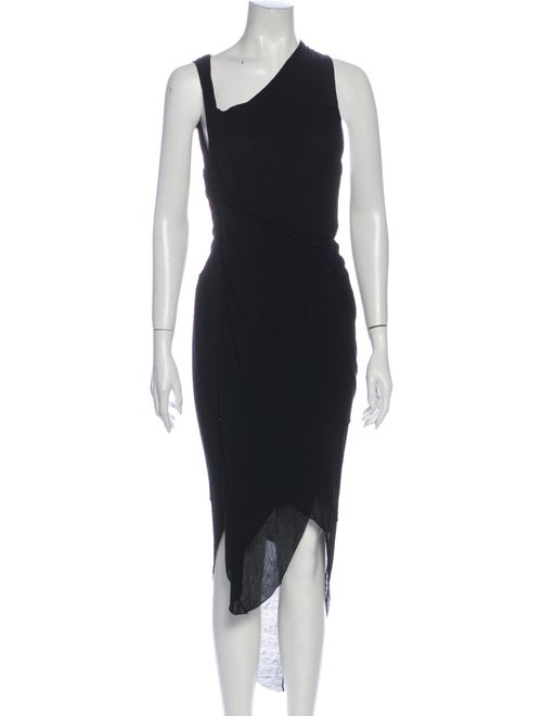 Helmut Lang Asymmetrical Long Dress Black