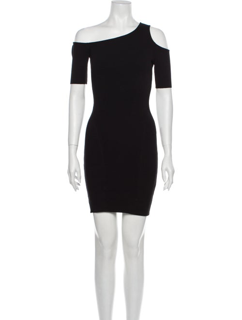 Helmut Lang Asymmetrical Mini Dress Black