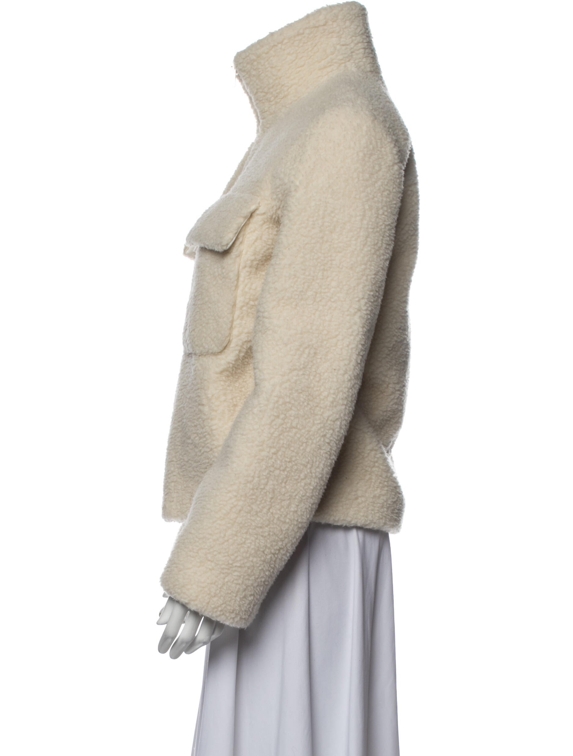 Helmut Lang Escorial Wool Faux Fur Jacket