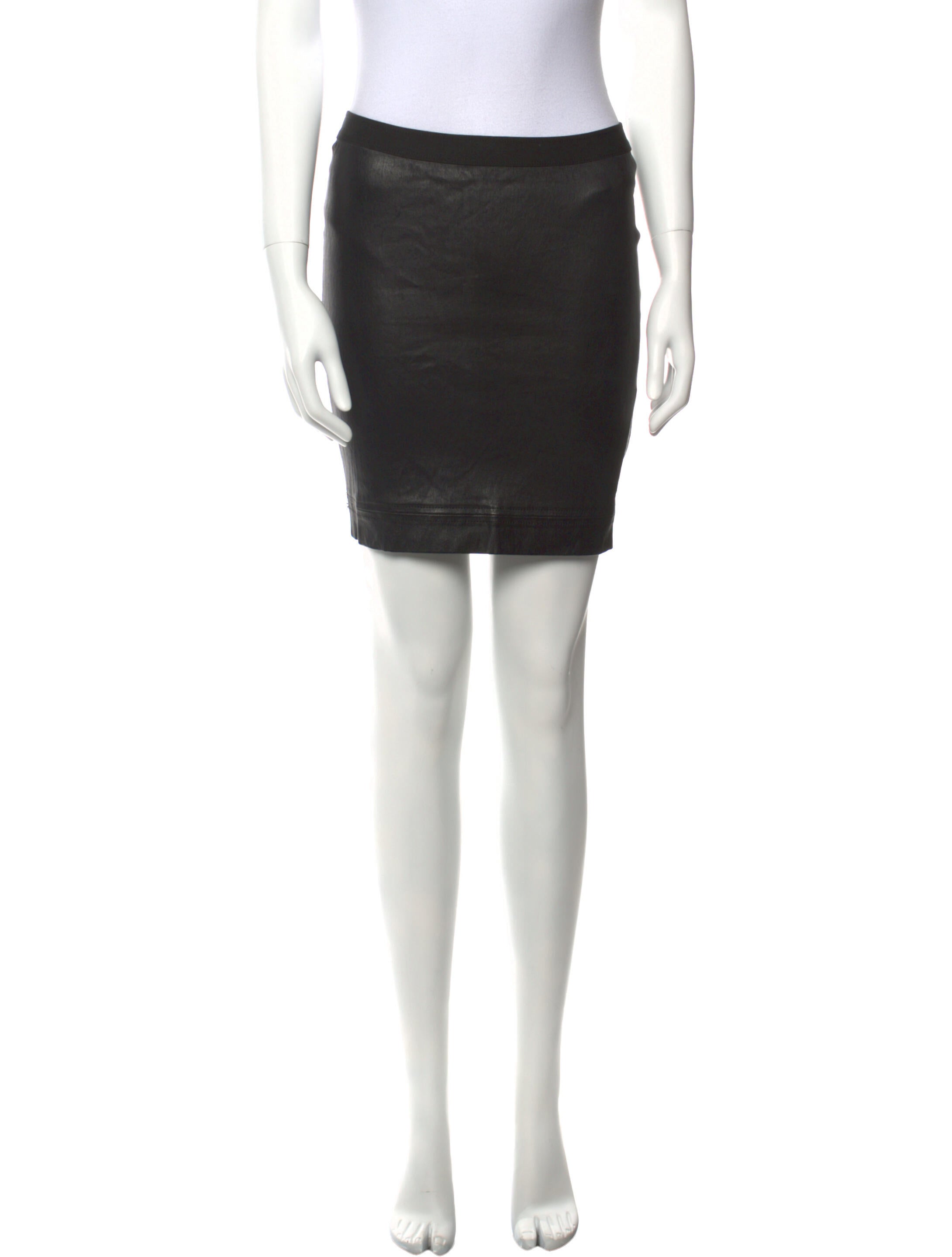 Helmut Lang Lamb Leather Mini Skirt