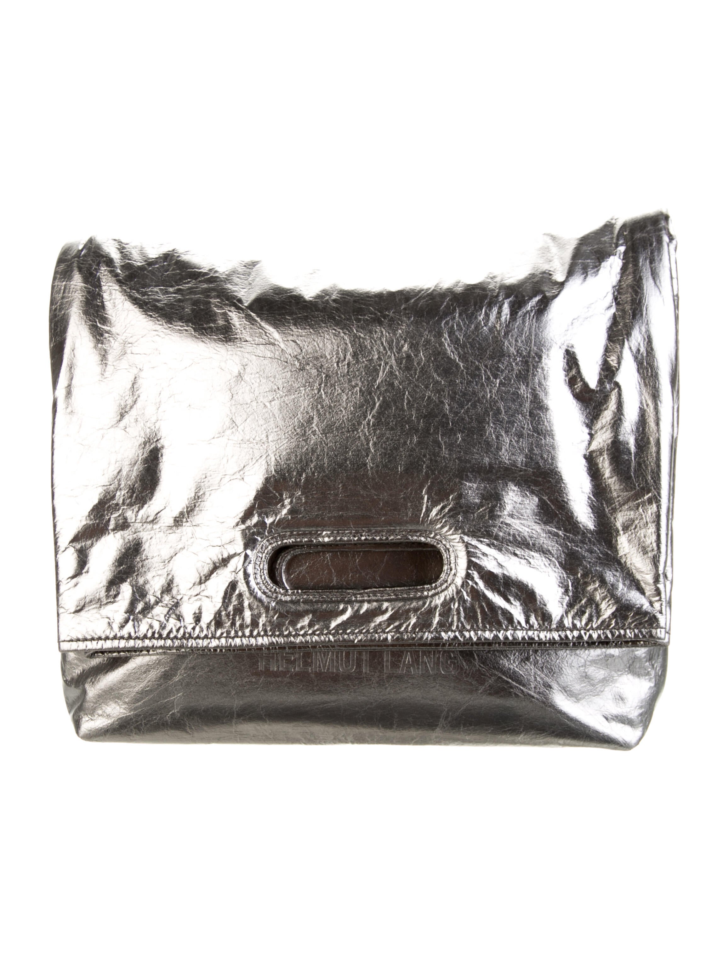 Helmut Lang Small Leather Tote Bag w/ Tags Grey Handle Bags, Handbags