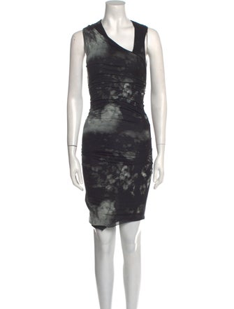 Helmut Lang Tie-Dye Print Knee-Length Dress
