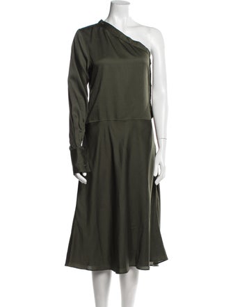 Helmut Lang One-Shoulder Midi Length Dress