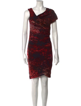 Helmut Lang Printed Knee-Length Dress