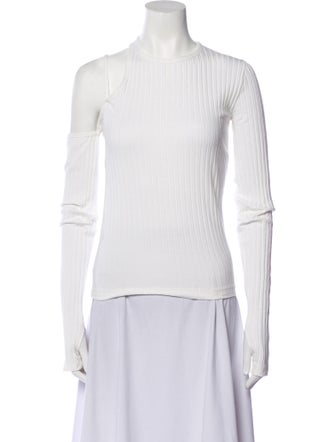 Helmut Lang Crew Neck Three-Quarter Sleeve Top