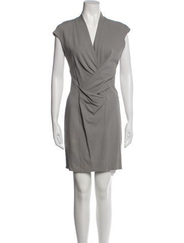 Helmut Lang Dresses V-Neck Knee-Length Dress US 2 | XS