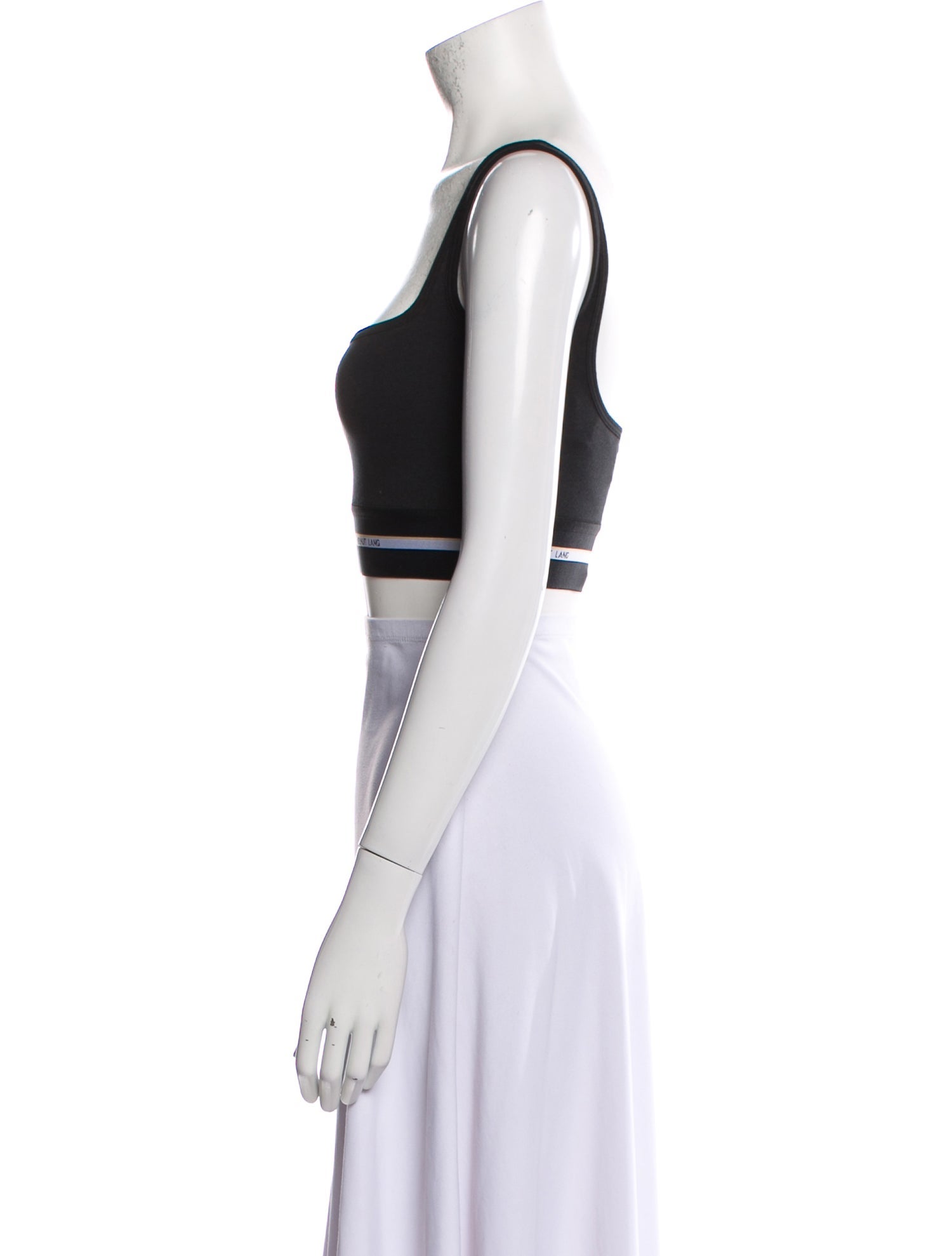 Helmut Lang Square Neckline Sleeveless Crop Top